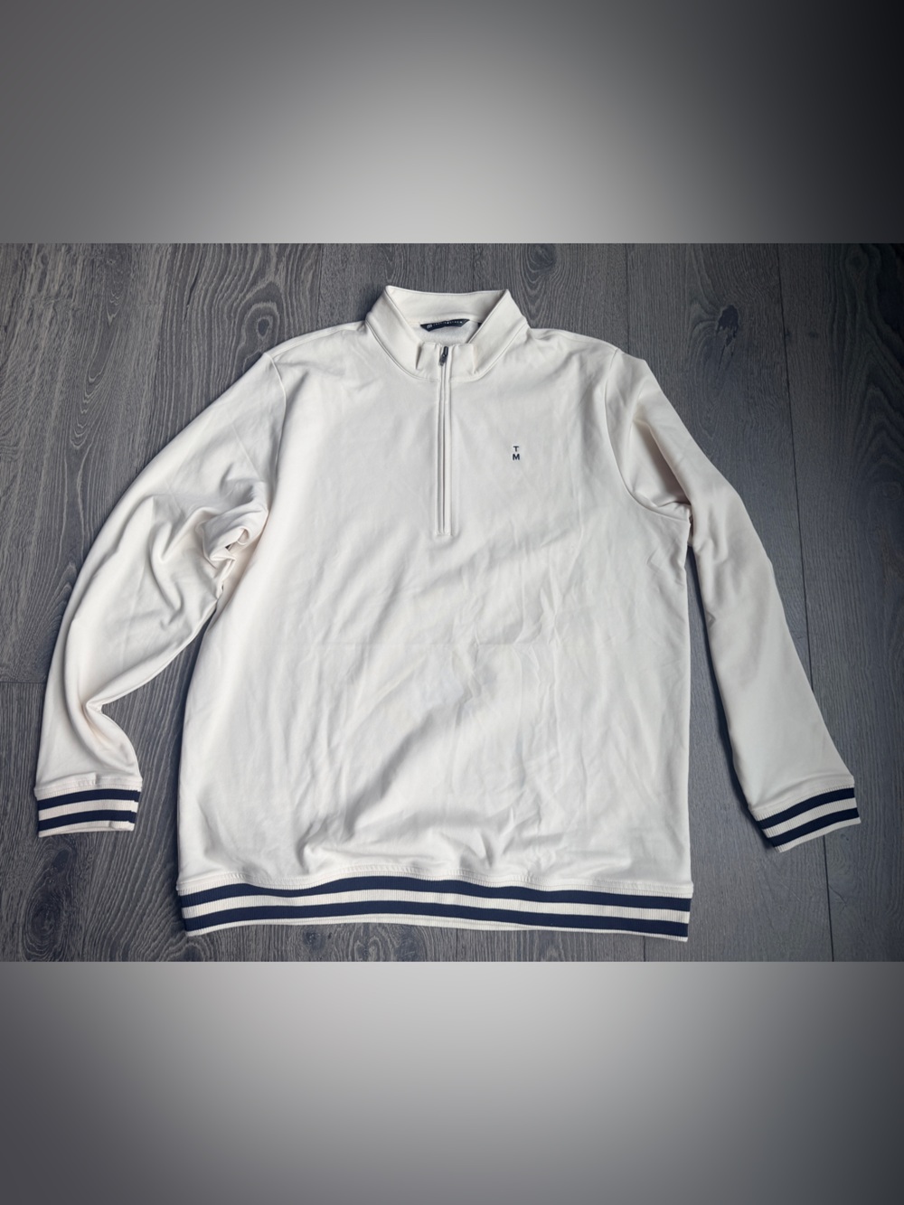 Travis Mathew Cloud Happier Hour Quarter Zip in Birch Size XXL